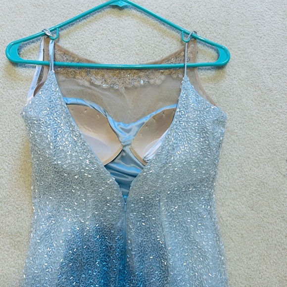 Sherri Hill blue sequence full length gown size 8. - Picture 12 of 12